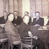 Formative meeting of the Edmonton Estonian Society in 1949. Chairman Robert Kreem is seated on the far right.