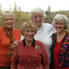 Four descendants and relatives of Crimea Estonians meet in Calgary, Alberta to explore their common heritage in 2008. L to R: Wilma Pertel-Costello, Lillian Munz, Evelyn Erdman and Anita Linderman-Madill