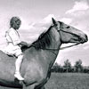 Ellen is shown on horseback.