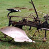 The plow was used to turn the prairie sod during the early days of farming in the area