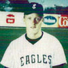 Jim Kotkas in his Eagles baseball uniform from the College of South Idaho in Twin Falls, Idaho.