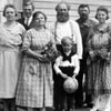 The Kingsep family in the Medicine Valley area of Alberta in 1920. Standing L to R: Agnes, Henry Jr., Emilie, Henry Sr, Henry Pallo, Selma Pallo. The young boy in front of Henry Sr is Robert Kingsep.