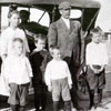 Gustav Krikental taking his children to the Twin Bridges orphanage in Montana on August 17, 1917. The Krikental family of Crimea came to homestead in the Barons area of Alberta in 1904 and left for Chester, Montana in 1910. 