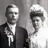 Gustav Erdman and Magda Lik wedding in Barons, Alberta in September of 1908.