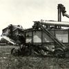 This complicated piece of machinery was called a separator. Bundles of wheat were fed into it, followed by the grain being funnelled into wagons for delivery to elevators in the village.The resulting straw was used as feed and bedding in wintertime. In the 1930s, combines pulled by tractors. Later, 'self-propelled' combines were invented.
