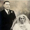 Karl Elvey and Martha (Tihkane) wedding photo. Karl immigrated to the Barons area of Alberta in the 1920s where he met his wife. They later lived in the Medicine Valley area of Alberta.