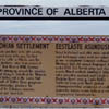 This sign was erected along Highway 56 near Stettler, Alberta in recognition of the pioneer Estonian Settlement in the area.