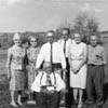 L to R: Mary, Louise, Ado, Edward, Sophie, Ferdie and John (seated). In 1964, the Tipman family reunited to celebrate John Tipman's 75th birthday.