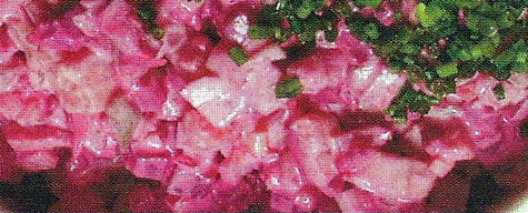 A traditional and delicious Estonian salad with beets, potatoes and herring.